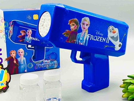 Battery Operated Frozen Colorful Bubble Gun Cheap