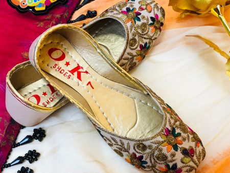 Hand-Made Multani Khussa For Girls - Multi Skin For Cheap