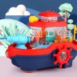 Transparent Water Cannon Boat With Light & Music For Discount