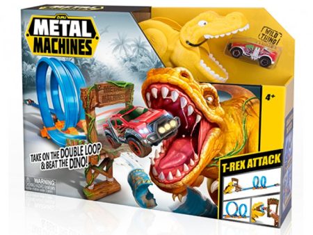 ZURU Metal Machines: Ataque de T Rex - Pista Armable con Mini coche de carreras For Sale