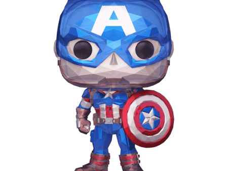 Funko Pop Marvel: Disney 100 - Captain America Facetado Exclusivo Funko Shop Online now