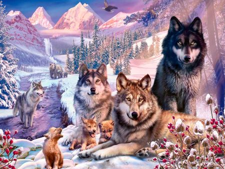 Ravensburger Rompecabezas: Lobos en la nieve 2000 piezas Cheap