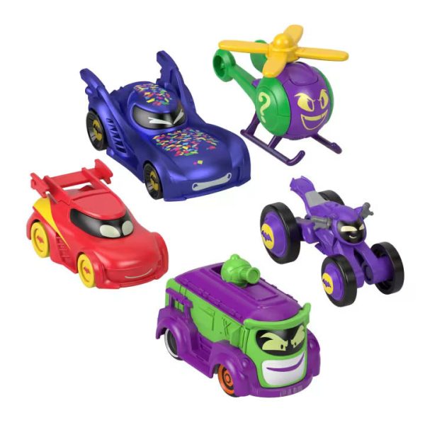 Fisher Price Batwheels: Paquete De 5 Vehiculos Confetti For Sale